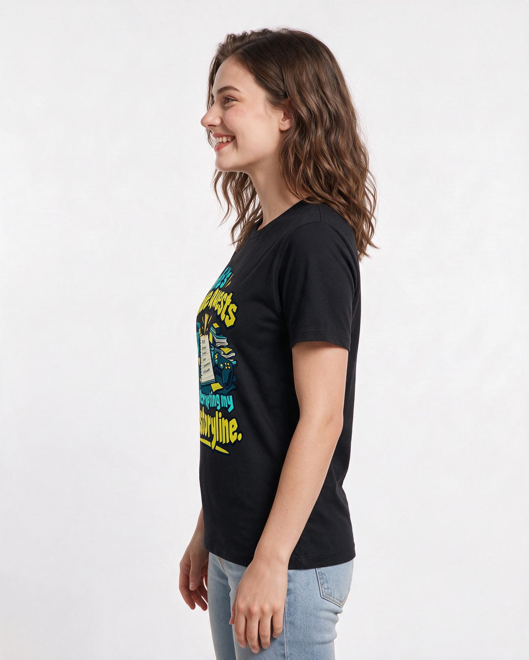 Gaming Black T-Shirt for Women – Game Night Graphic Tee product image 2