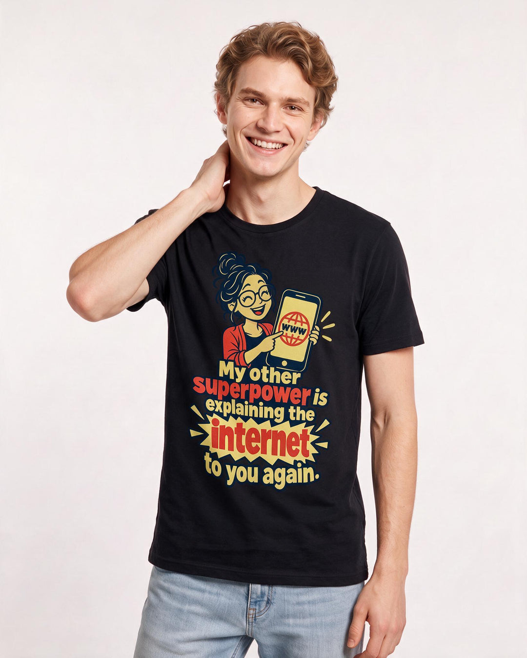 Teacher Black T-Shirt for Men – Everyday Expression Graphic Tee product image 1