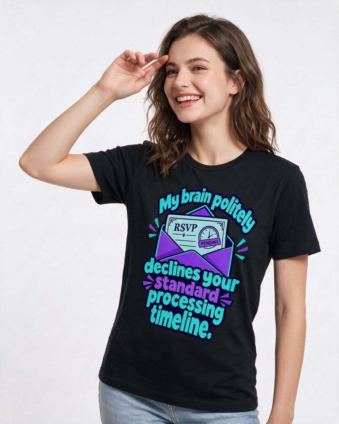 Neurodiversity Black T-Shirt for Women – Everyday Expression Graphic Tee product image 1