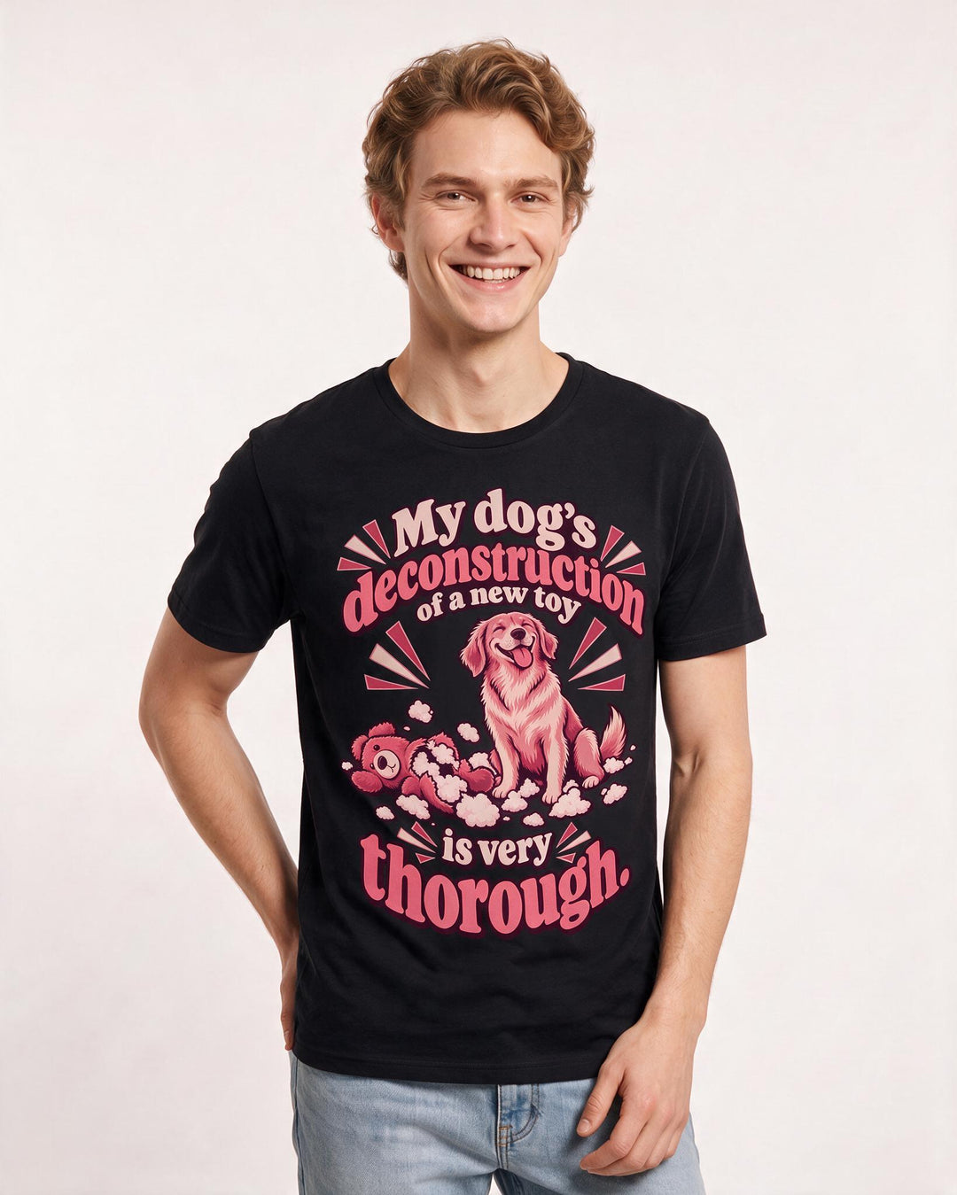 Dog Lover Black T-Shirt for Men – Everyday Expression Graphic Tee product image 1