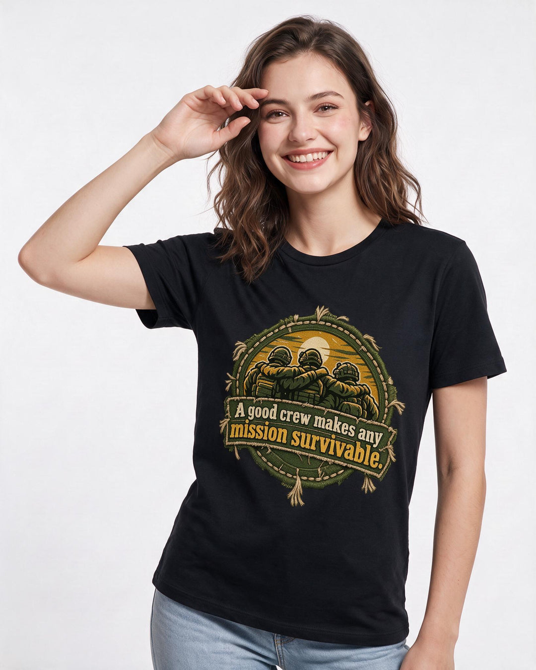 Veteran Black T-Shirt for Women – Everyday Expression Graphic Tee product image 1