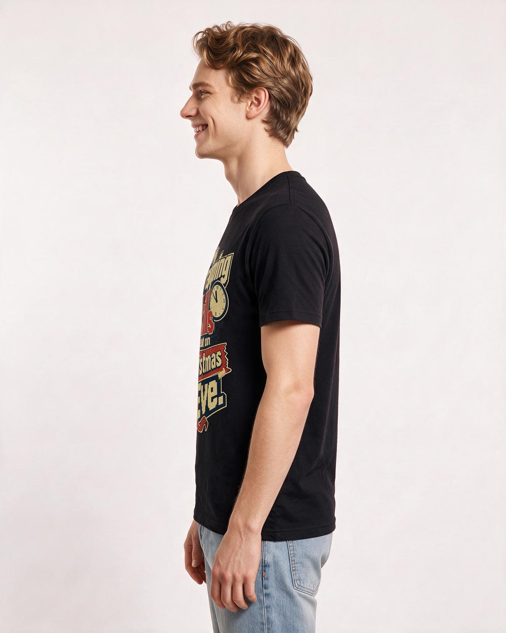 Funny Christmas Men's Black T-Shirt – My wrapping skills peak on Christmas Eve. product image 2