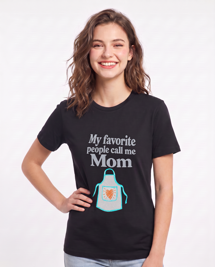 My favorite people call me Mom - Women's Black T-Shirt product image 1