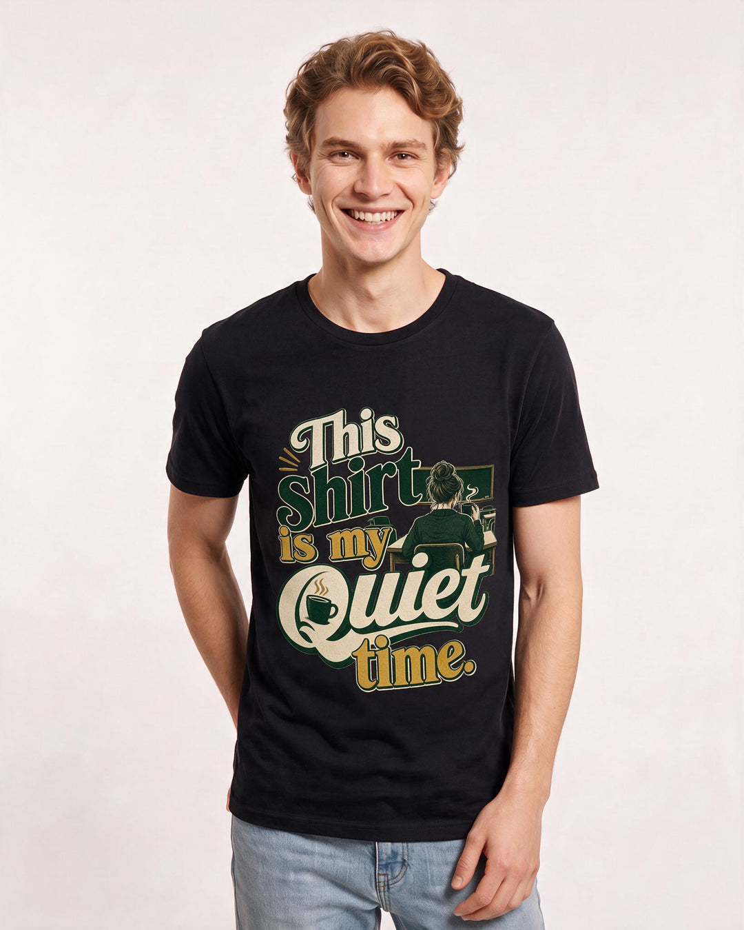 Teacher Black T-Shirt for Men – Everyday Expression Graphic Tee product image 1