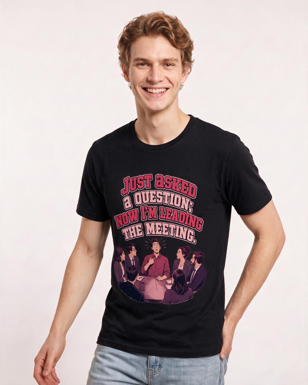 Meme Black T-Shirt for Men – Everyday Expression Graphic Tee product image 1
