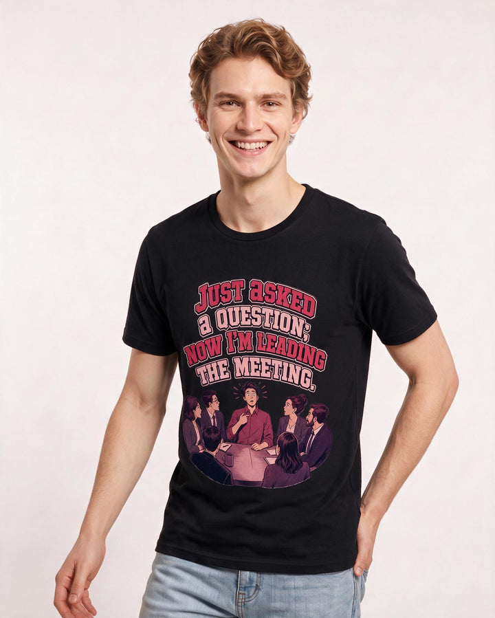 Meme Black T-Shirt for Men – Everyday Expression Graphic Tee product image 1