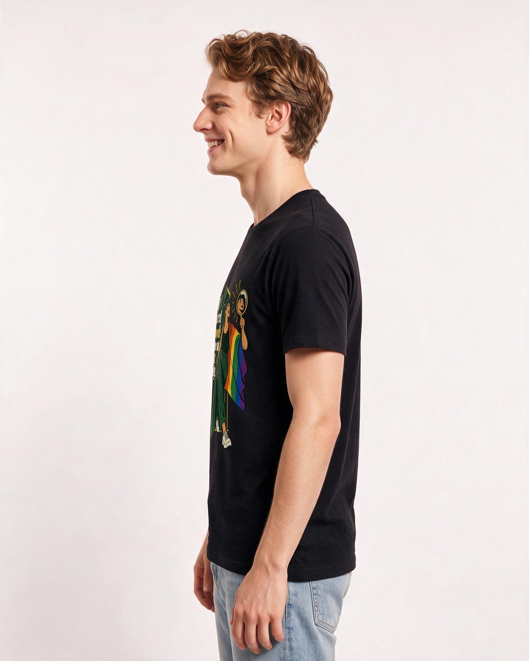 Pride Black T-Shirt for Men – Everyday Expression Graphic Tee product image 2