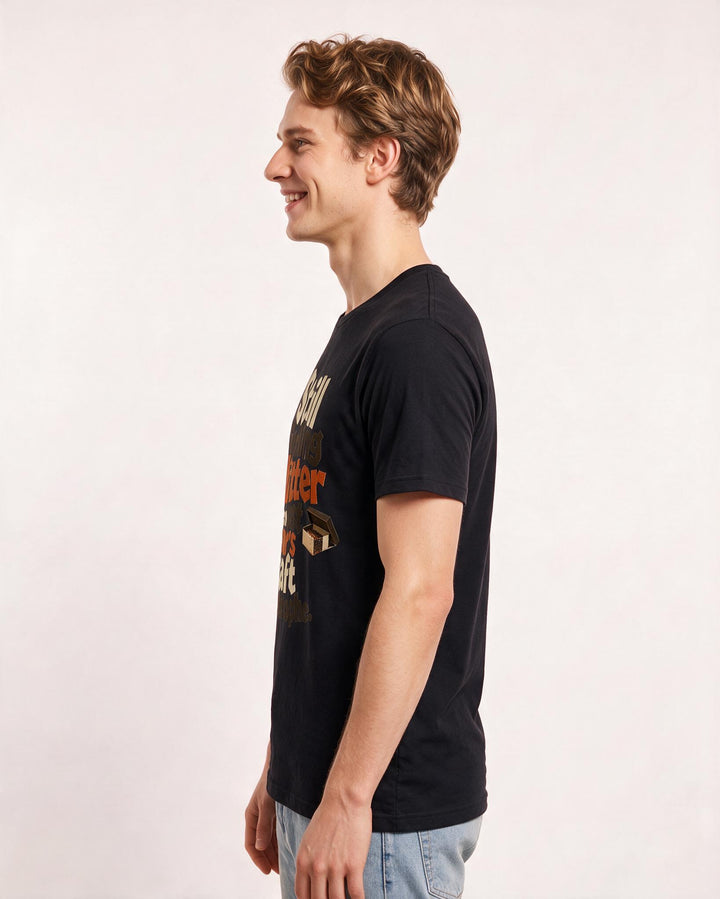 Christmas Black T-Shirt for Men – Holiday Theme Graphic Tee product image 2