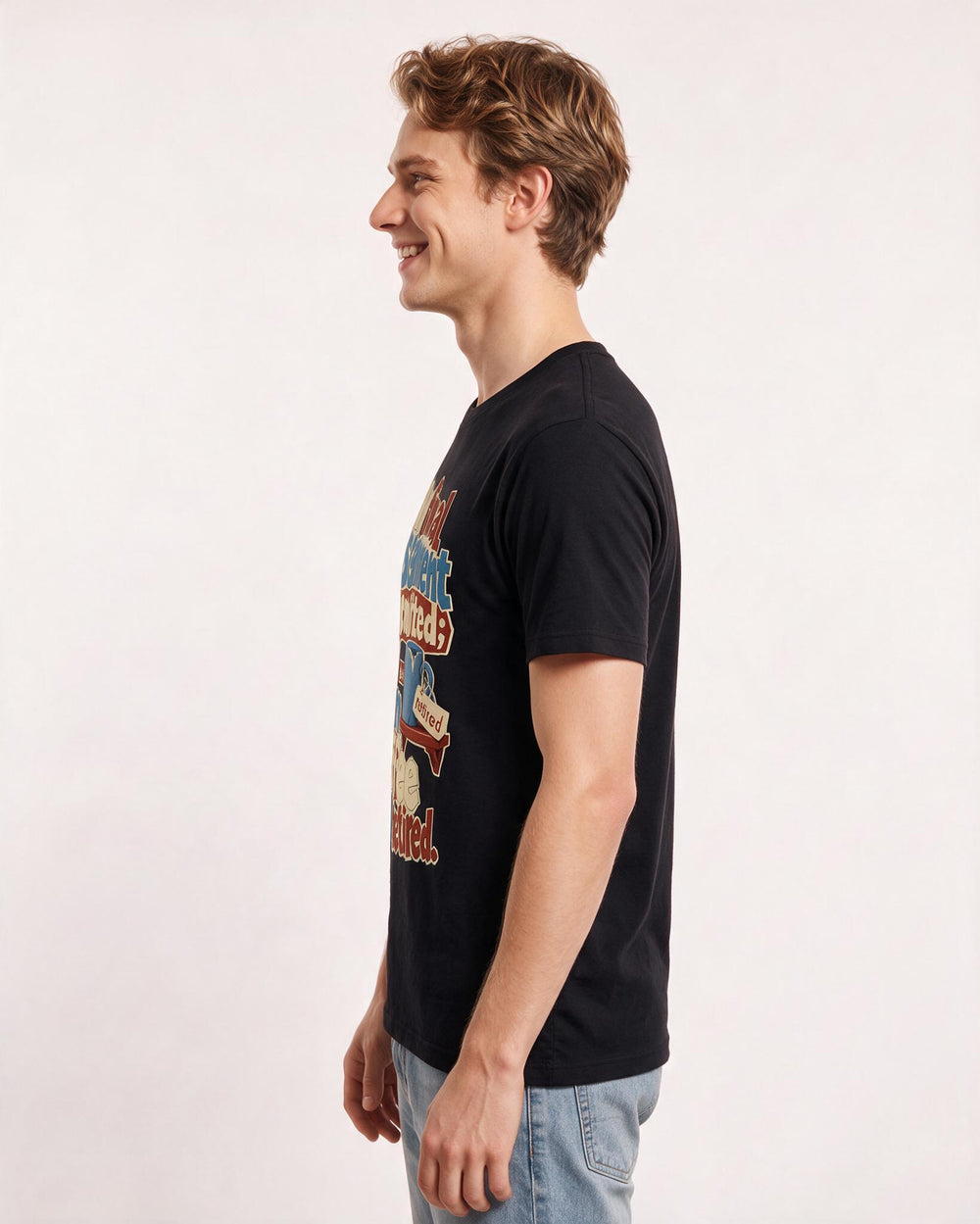Graduation Black T-Shirt for Men – Everyday Expression Graphic Tee product image 2