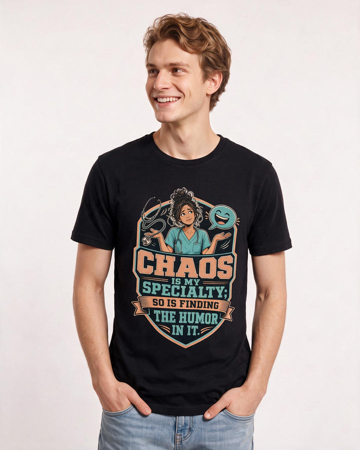 Nurse Black T-Shirt for Men – Nursing Life Graphic Tee product image 1