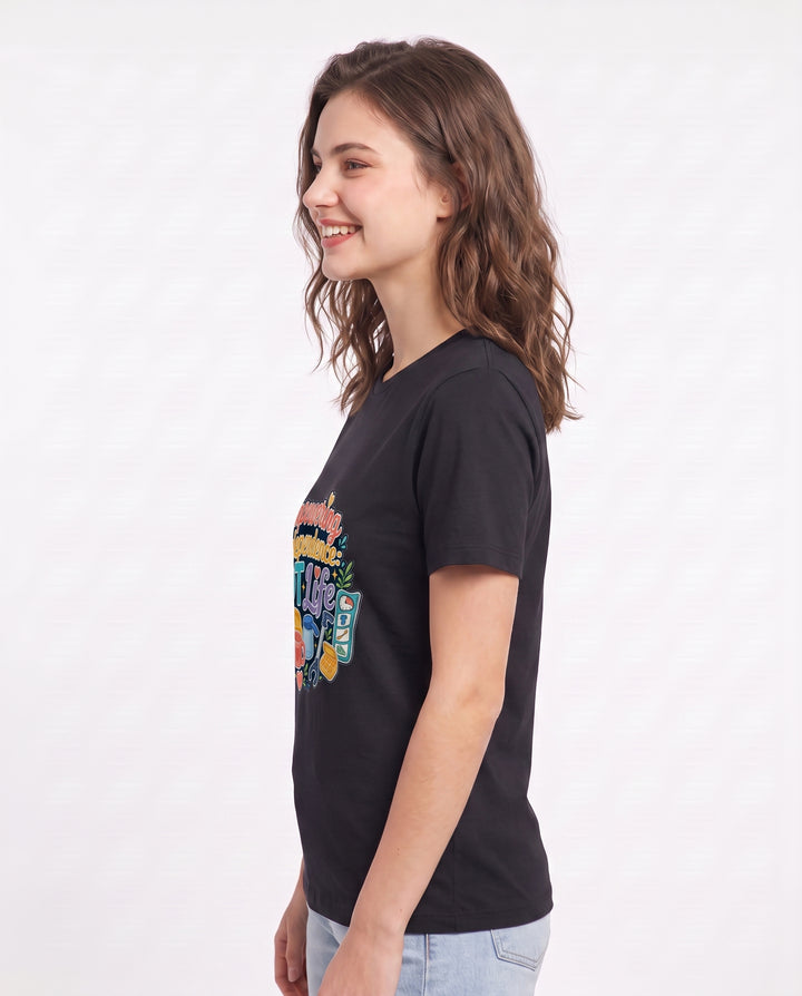 Empowering Independence: OT Life Women's Black T-Shirt product image 3