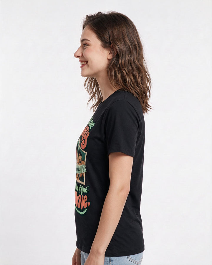 Pride Black T-Shirt for Women – Everyday Expression Graphic Tee product image 2