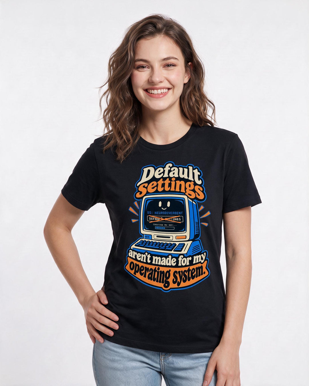Neurodiversity Black T-Shirt for Women – Everyday Expression Graphic Tee product image 1