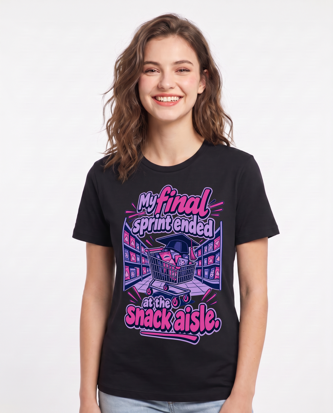 Graduation Black T-Shirt for Women – Everyday Expression Graphic Tee product image 3