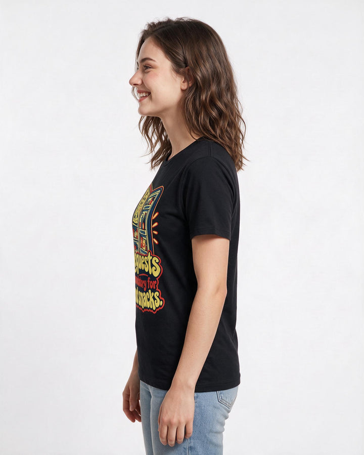 Gaming Black T-Shirt for Women – Game Night Graphic Tee product image 2