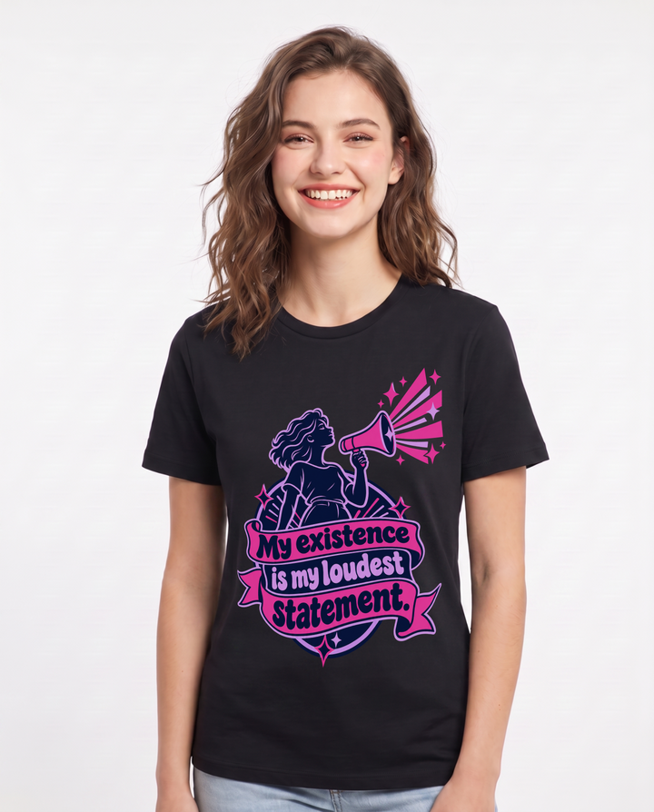 Pride Black T-Shirt for Women – Everyday Expression Graphic Tee product image 3