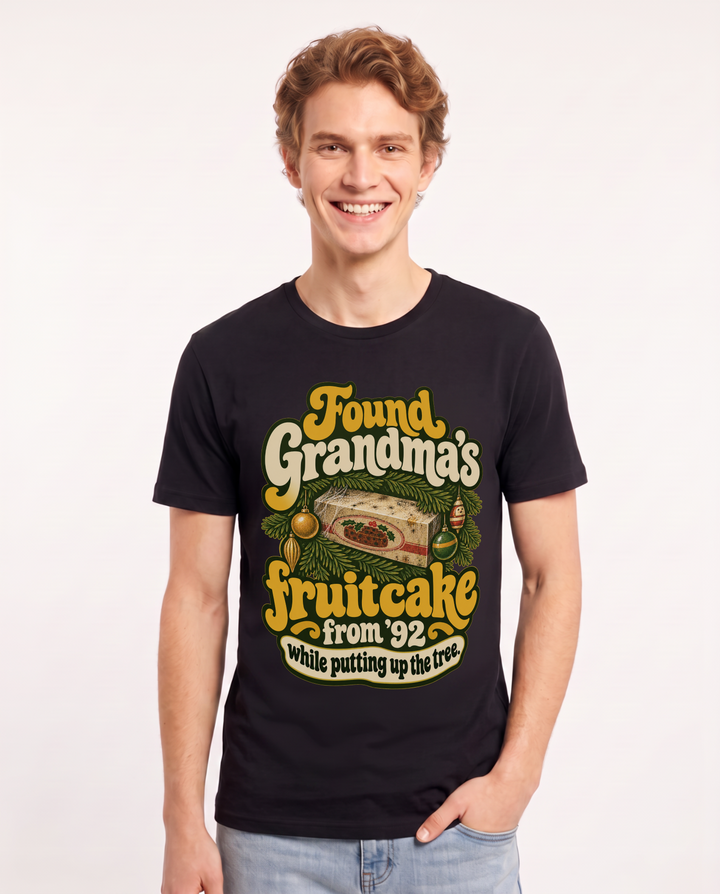 Christmas Black T-Shirt for Men – Holiday Theme Graphic Tee product image 3