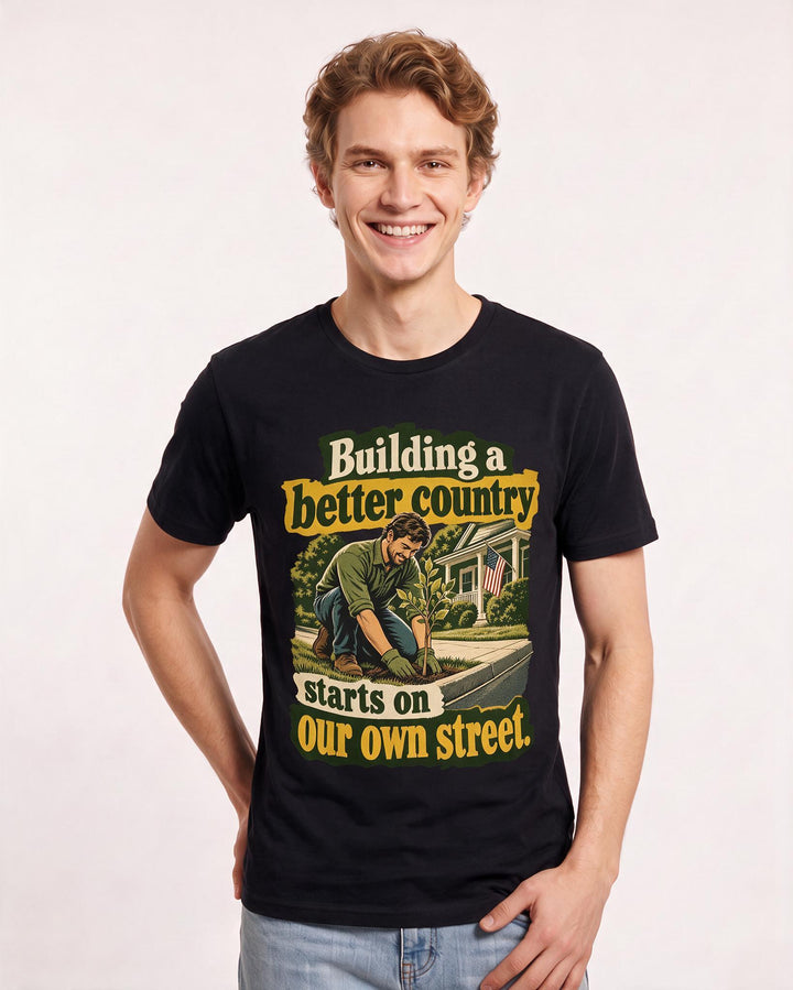 Patriotic Black T-Shirt for Men – Everyday Expression Graphic Tee product image 1