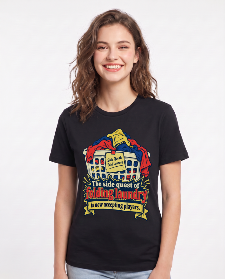 Gaming Black T-Shirt for Women – Game Night Graphic Tee product image 3