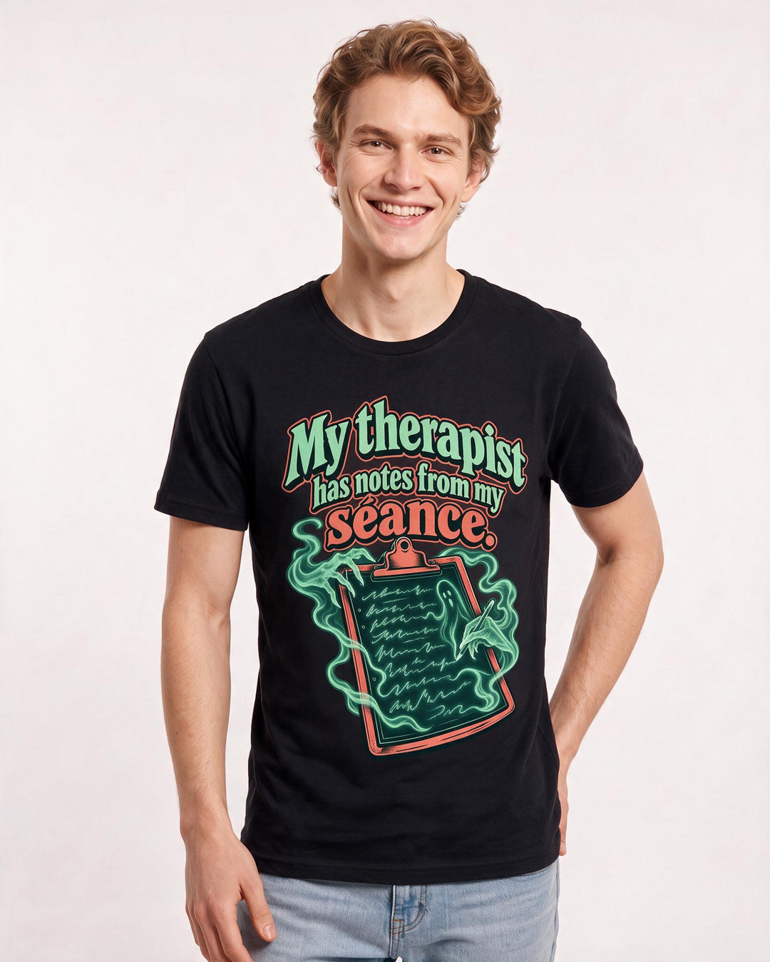 Halloween Black T-Shirt for Men – Halloween Theme Graphic Tee product image 1