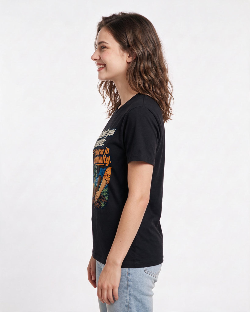 Patriotic Black T-Shirt for Women – Everyday Expression Graphic Tee product image 2