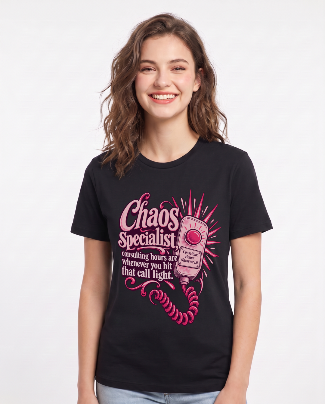 Nurse Black T-Shirt for Women – Nursing Life Graphic Tee product image 3