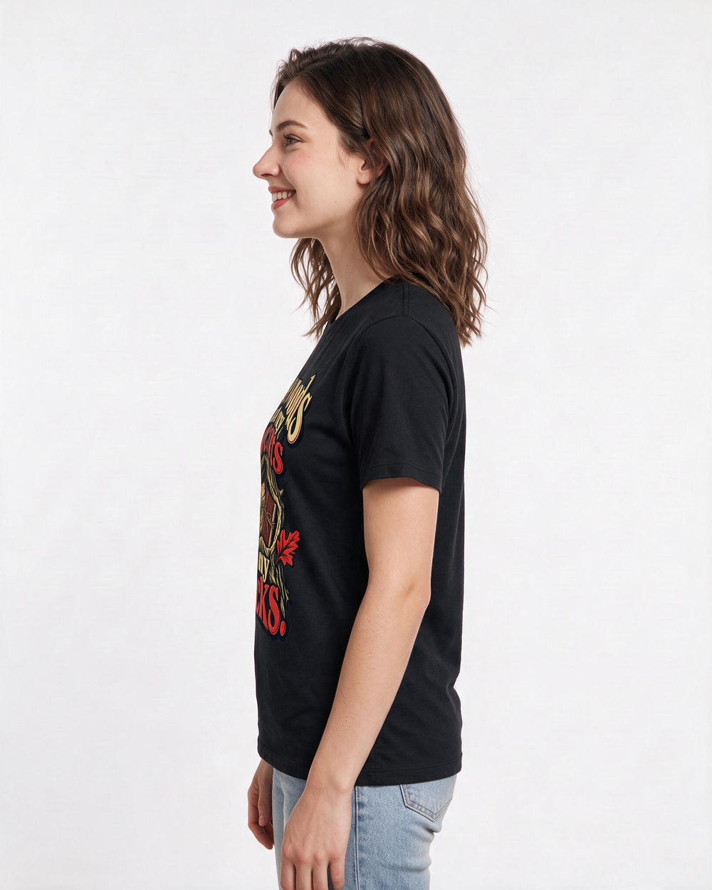 Hunting Black T-Shirt for Women – Everyday Expression Graphic Tee product image 2