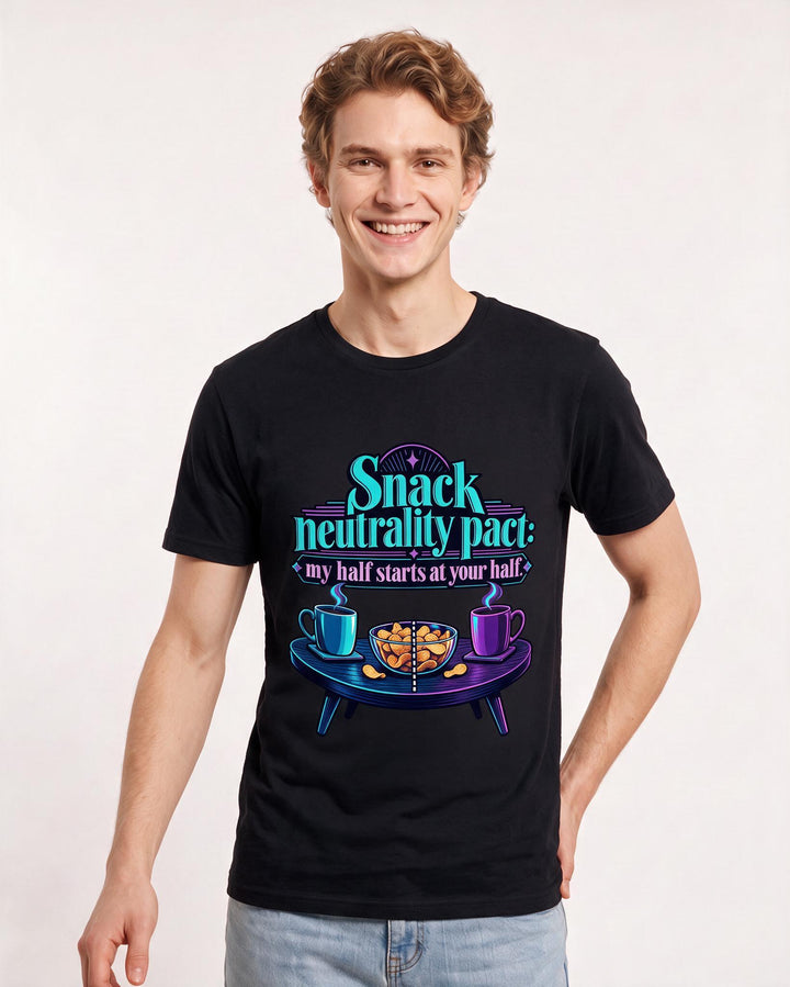 Couples Black T-Shirt for Men – Everyday Expression Graphic Tee product image 1