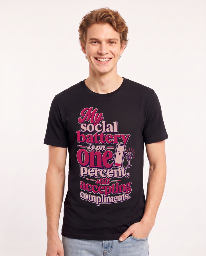 Meme Black T-Shirt for Men – Everyday Expression Graphic Tee product image 3