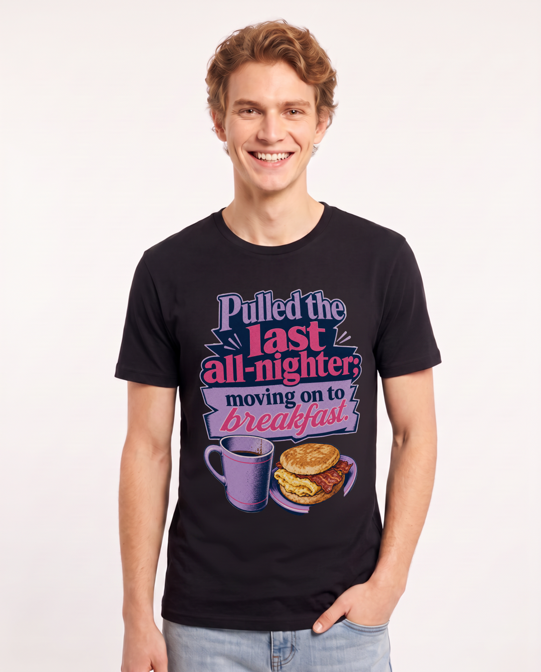 Graduation Black T-Shirt for Men – Everyday Expression Graphic Tee product image 3