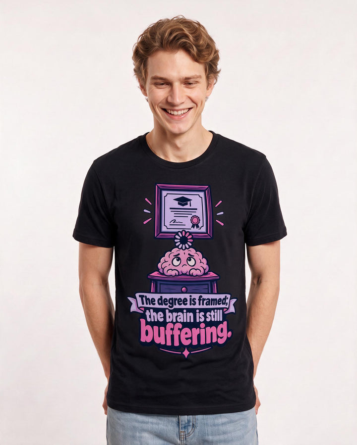 Graduation Black T-Shirt for Men – Everyday Expression Graphic Tee product image 1