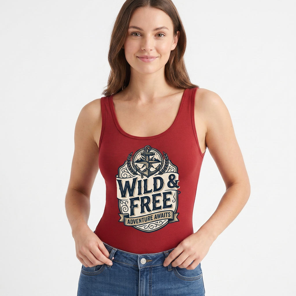 Original Style Sleeveless Tank Bodysuit mockup 1