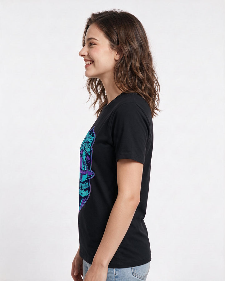 Graphic Women's Black T-Shirt - The dog is my copilot and my main product image 2