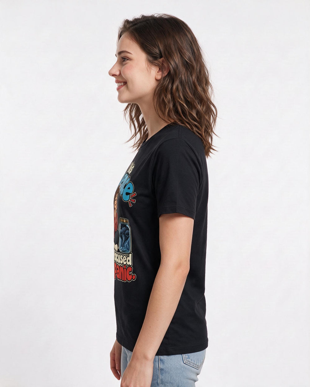 Meme Black T-Shirt for Women – Everyday Expression Graphic Tee product image 2