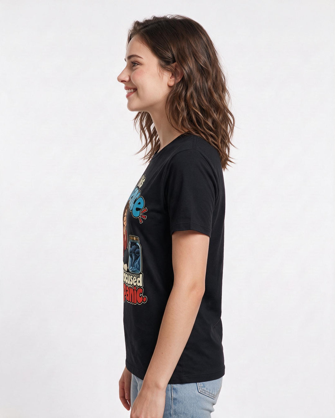 Meme Black T-Shirt for Women – Everyday Expression Graphic Tee product image 2