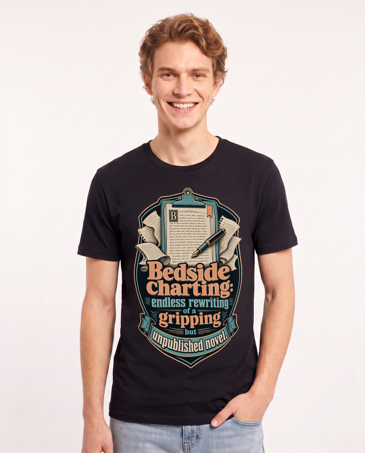 Nurse Black T-Shirt for Men – Nursing Life Graphic Tee product image 3