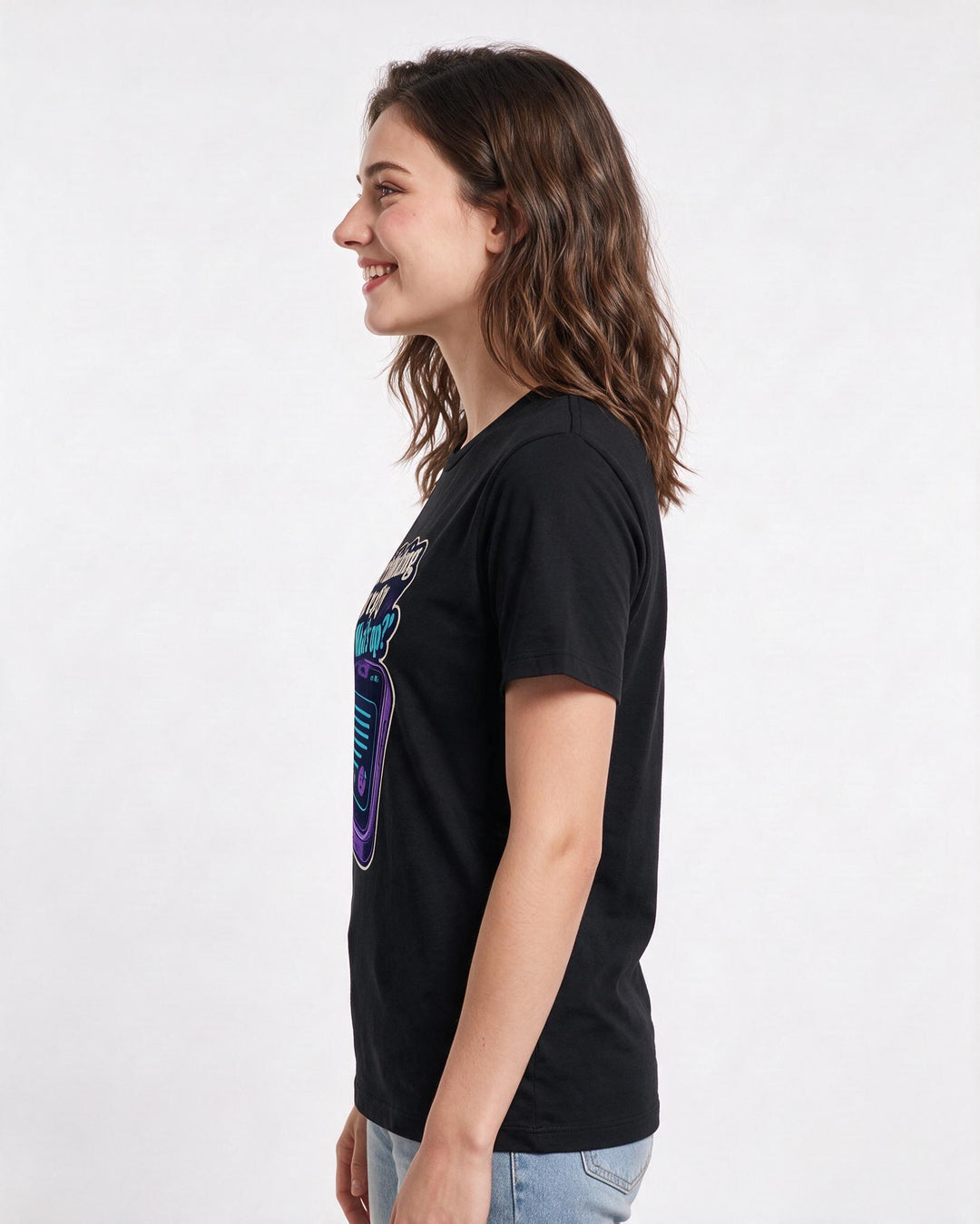 Meme Black T-Shirt for Women – Everyday Expression Graphic Tee product image 2
