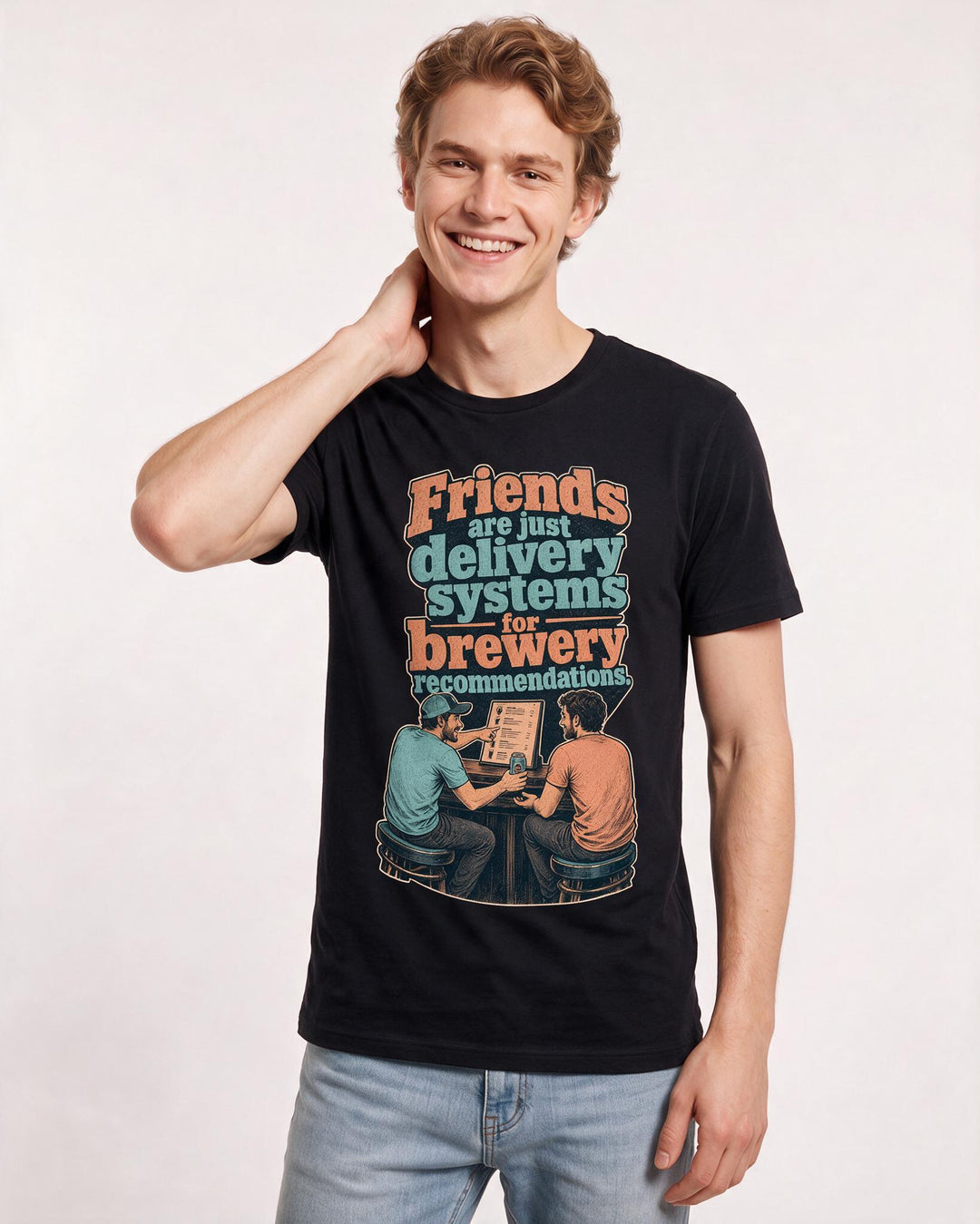 Beer Black T-Shirt for Men – Everyday Expression Graphic Tee product image 1