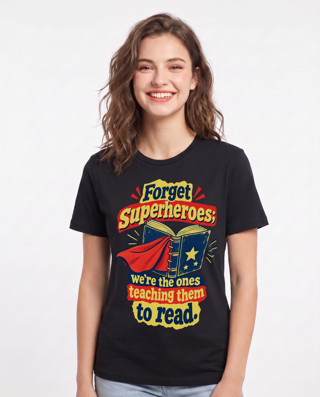 Teacher Black T-Shirt for Women – Everyday Expression Graphic Tee product image 3