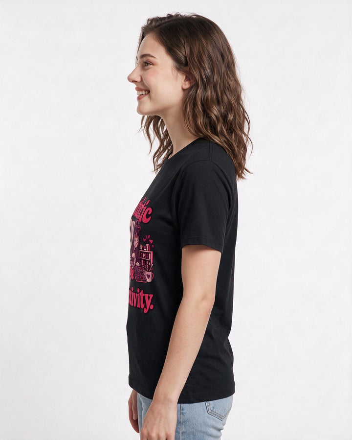 Neurodiversity Black T-Shirt for Women – Everyday Expression Graphic Tee product image 2