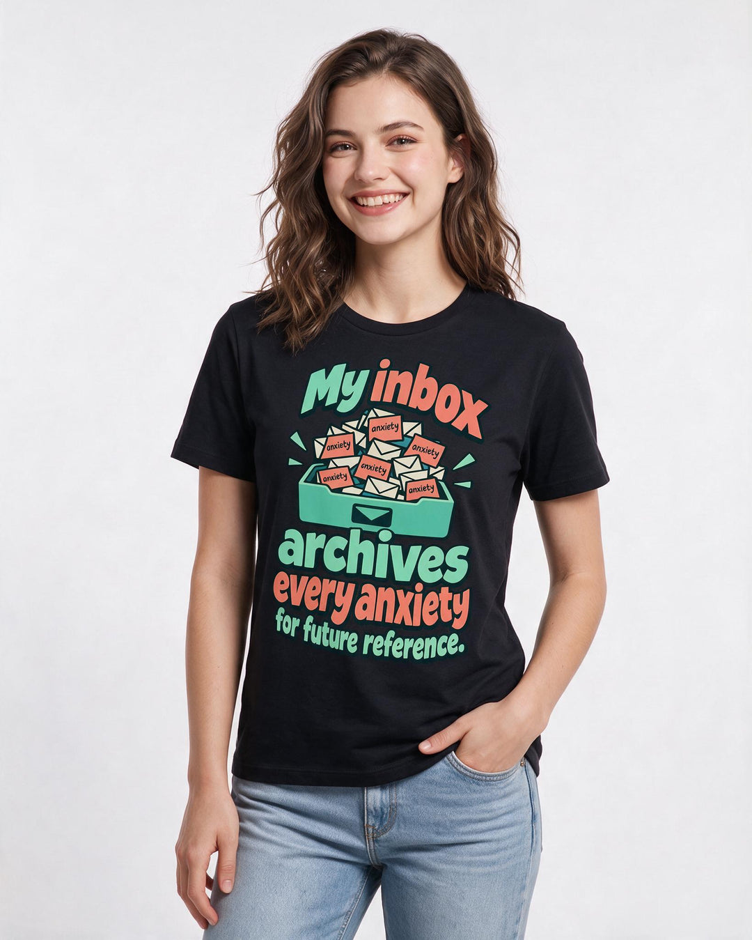 Meme Black T-Shirt for Women – Everyday Expression Graphic Tee product image 1