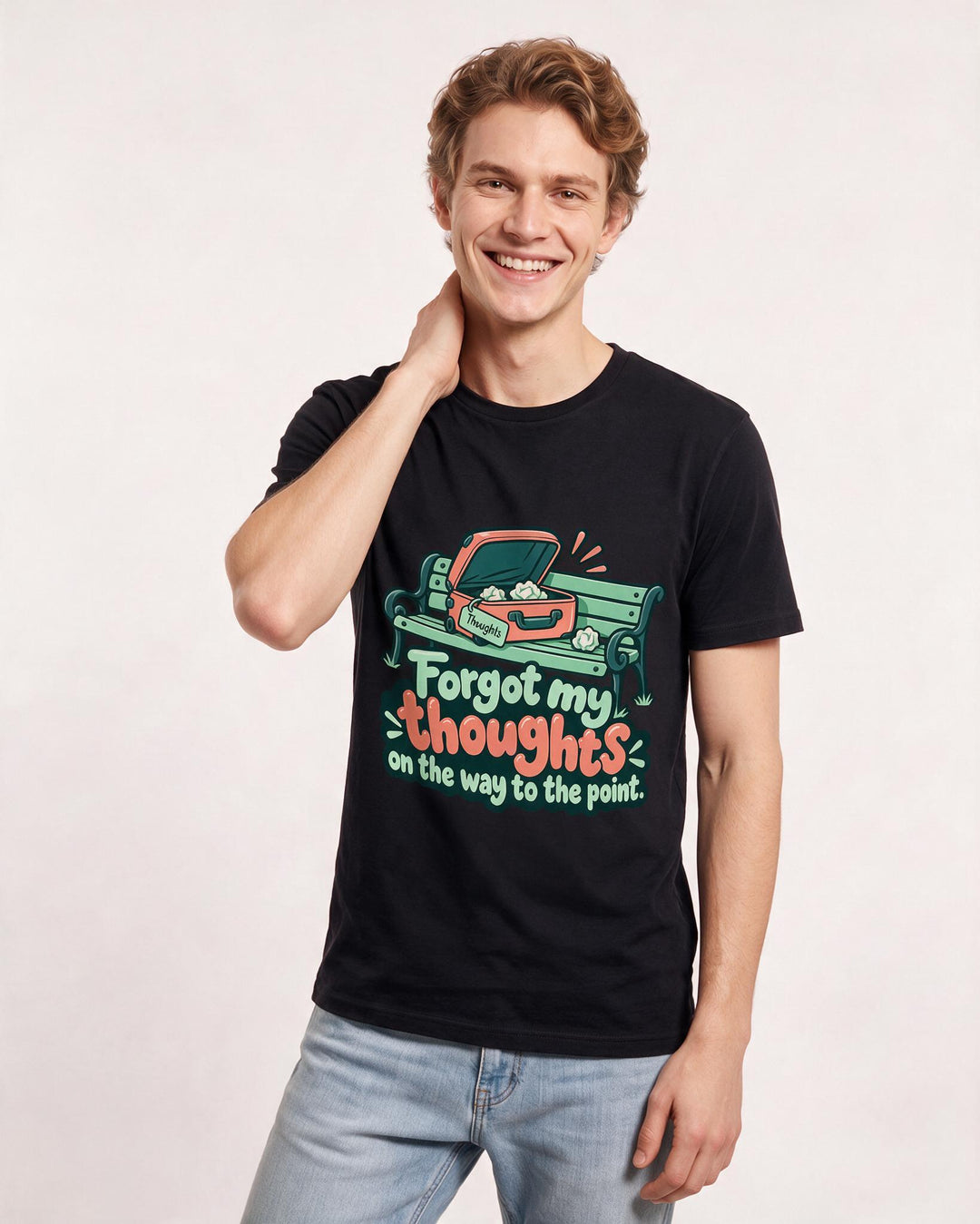 Meme Black T-Shirt for Men – Everyday Expression Graphic Tee product image 1