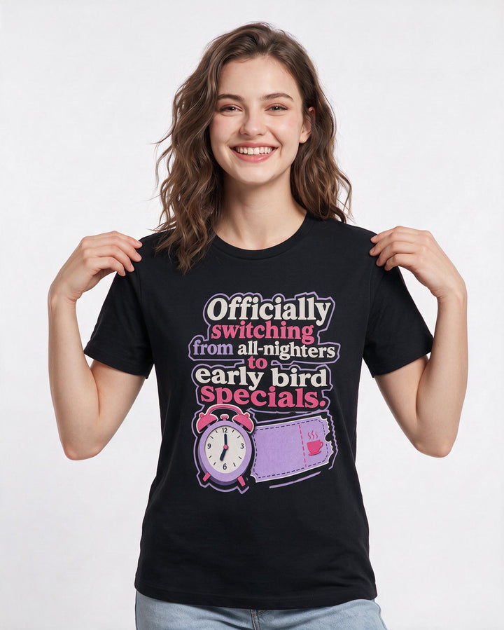 Graduation Black T-Shirt for Women – Everyday Expression Graphic Tee product image 1