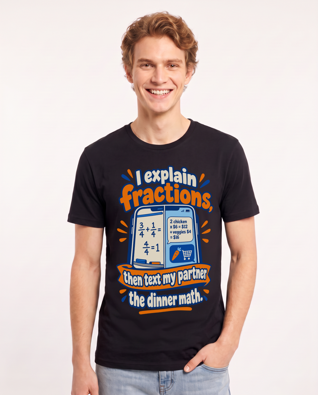 Teacher Black T-Shirt for Men – Everyday Expression Graphic Tee product image 3