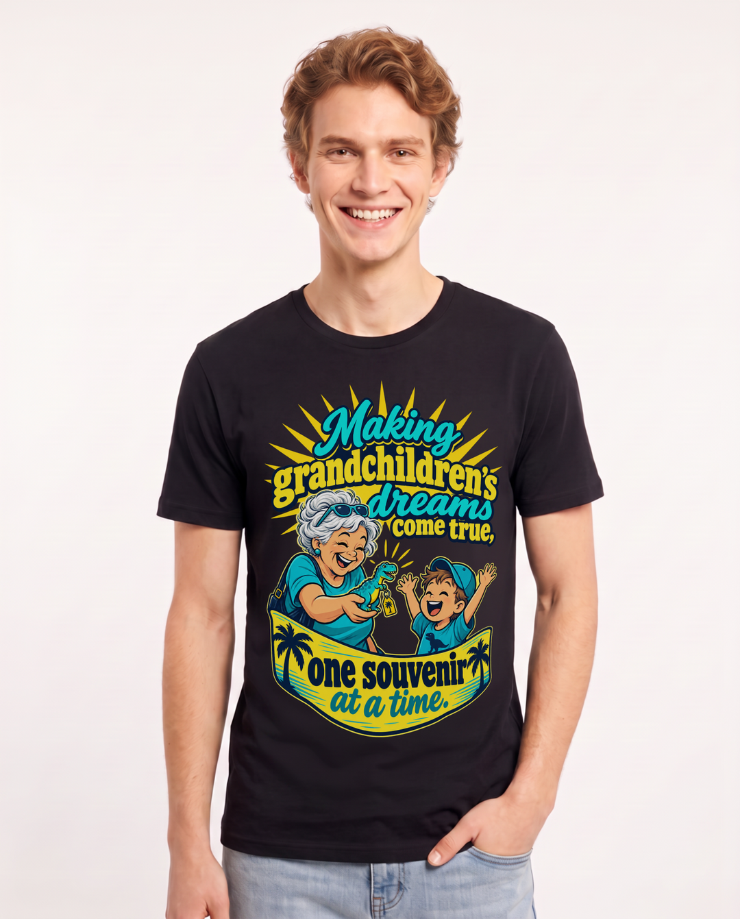 Grandparent Black T-Shirt for Men – Everyday Expression Graphic Tee product image 3