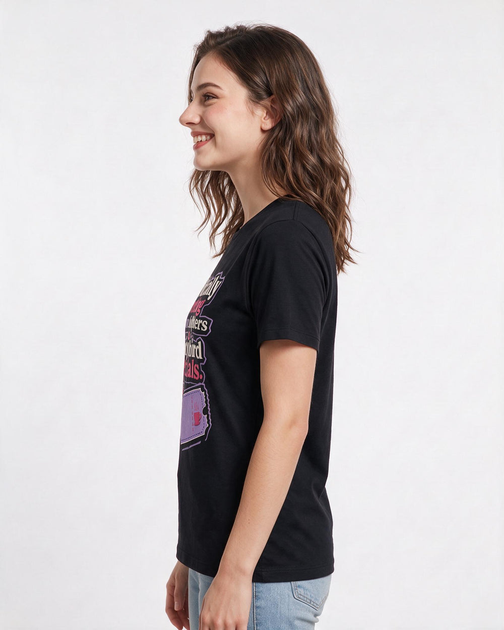 Graduation Black T-Shirt for Women – Everyday Expression Graphic Tee product image 2