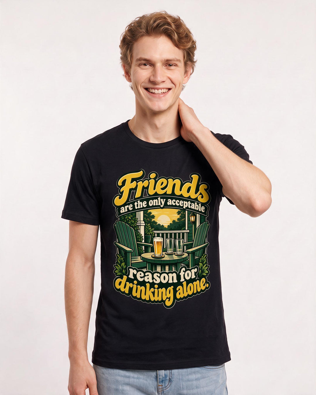 Beer Black T-Shirt for Men – Everyday Expression Graphic Tee product image 1