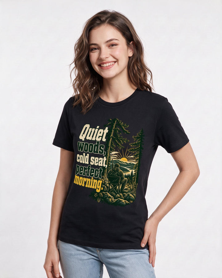 Hunting Black T-Shirt for Women – Everyday Expression Graphic Tee product image 1