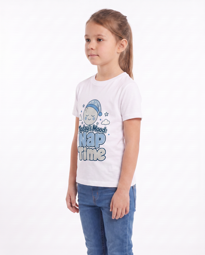 Today's Mood: Nap Time White T-Shirt mockup 2