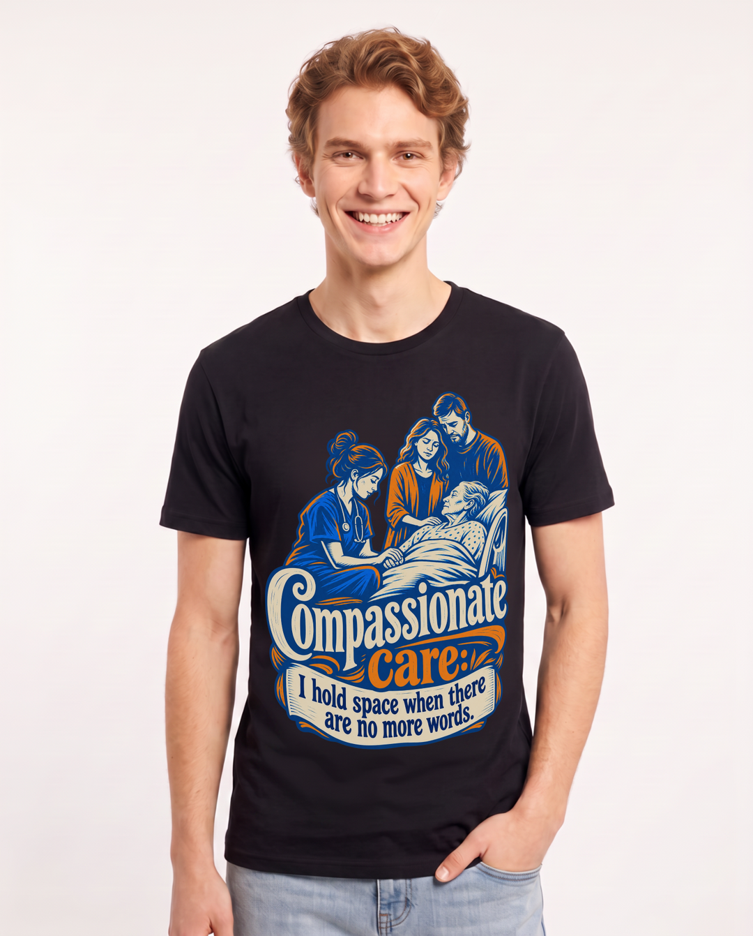 Nurse Black T-Shirt for Men – Nursing Life Graphic Tee product image 3